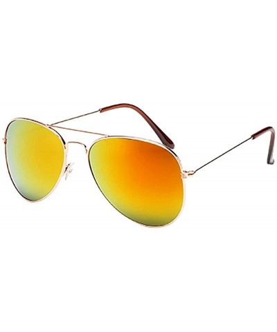 Aviator Men's and Women's Sunglasses Classic Oversized Aviator - Multicolor J - CN18TSW45T0 $8.76