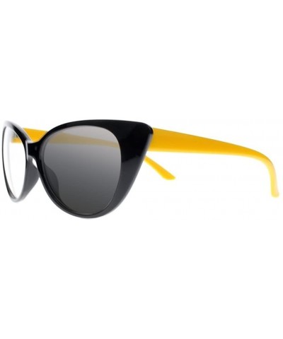 Cat Eye Retro Vintage Transition Photochromi Cat Eye Reading Glasses UV400 Sunglasses - Yellow - CR18CMXZ8EE $21.03