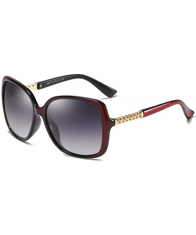 Oversized Polarized Sunglasses Fashion Large Frame Women's Anti-ultraviolet - D - CB18Q88UCX9 $52.77