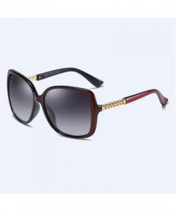 Oversized Polarized Sunglasses Fashion Large Frame Women's Anti-ultraviolet - D - CB18Q88UCX9 $23.75