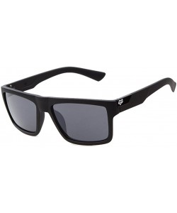 Sport Wayfarer Sunglasses Classic 80's Vintage Colorful Art Arm Lens 50mm - Black/Grey - CR12FU83POV $13.82