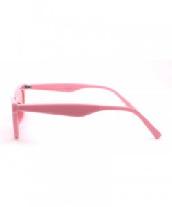 Rectangular Womens Mod Simple Pop Color Squared Cat Eye Sunglasses - Pink - C018WNCTEWW $8.28