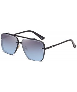 Square Retro Metal Sunglasses Rimless Vintage Square Sunglasses Men's Fashion 100% UV400 Protection For Outdoor - 6 - CA190G6...