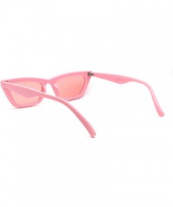 Rectangular Womens Mod Simple Pop Color Squared Cat Eye Sunglasses - Pink - C018WNCTEWW $8.28