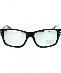 Rectangular STFU! Unisex Sunglasses Classic Rectangular Reflective Lens - White - CZ11P5E1B8D $9.99