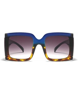 Square Vintage Big Frame Square Sunglasses Women Gradient Shades Oversized Luxury Fashion Female Sun Glasses UV400 - C618UE43...