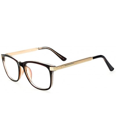 Semi-rimless Women Retro Vintage Eyeglasses Men Optical Reading Spectacle Frame Computer Glass - Brown - C7182S9C6NO $9.59