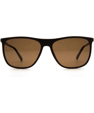 Rectangular p595 Classic Rectangular Polarized - for Womens-Mens 100% UV PROTECTION - Brown-brown - C1192TGR5DD $29.30