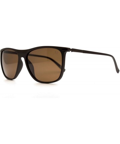 Rectangular p595 Classic Rectangular Polarized - for Womens-Mens 100% UV PROTECTION - Brown-brown - C1192TGR5DD $29.30