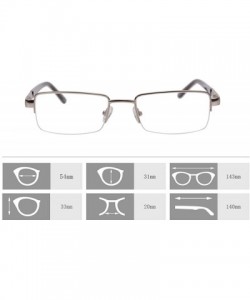 Rectangular Metal Frame Blue Light Blocking Reading Glasses 1.56 Lenses-6334 - CX17YI0UQA7 $13.91