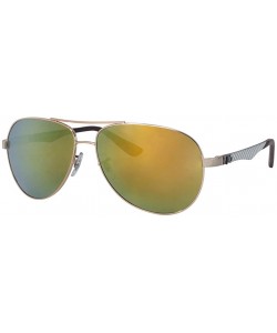 Aviator Polarized Mens Womens Aviator Large Metal Light Mirrored Sunglasses J804T - Gold - CX12MO0QYNH $37.59