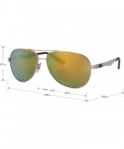 Aviator Polarized Mens Womens Aviator Large Metal Light Mirrored Sunglasses J804T - Gold - CX12MO0QYNH $37.59