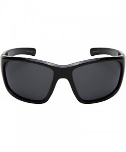 Square Sport Wrap Around Style Polarized Sunglasses for Men Women Driving Fishing UV400 Protection - C618UHGISTH $9.57