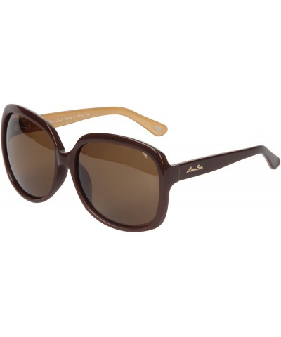 Oval Oversized Womens Sunglasses Polarized uv Protection Simple Sunglasses LSP301 - Acetate Polarized Brown - CM11QM5G74R $20.58