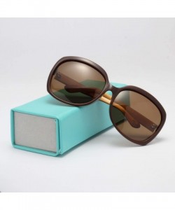 Oval Oversized Womens Sunglasses Polarized uv Protection Simple Sunglasses LSP301 - Acetate Polarized Brown - CM11QM5G74R $20.58