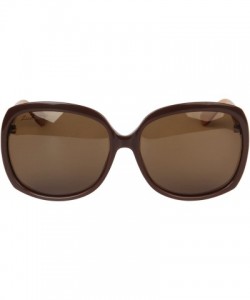 Oval Oversized Womens Sunglasses Polarized uv Protection Simple Sunglasses LSP301 - Acetate Polarized Brown - CM11QM5G74R $20.58