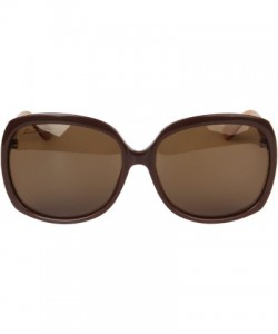 Oval Oversized Womens Sunglasses Polarized uv Protection Simple Sunglasses LSP301 - Acetate Polarized Brown - CM11QM5G74R $20.58