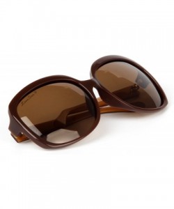 Oval Oversized Womens Sunglasses Polarized uv Protection Simple Sunglasses LSP301 - Acetate Polarized Brown - CM11QM5G74R $20.58