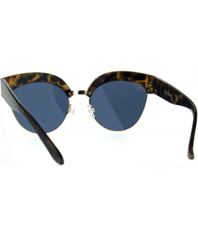 Butterfly Womens Designer Style Sunglasses Bold Top Butterfly Fashion Shades UV 400 - Light Brown Tort (Navy) - C81887LR95S $...