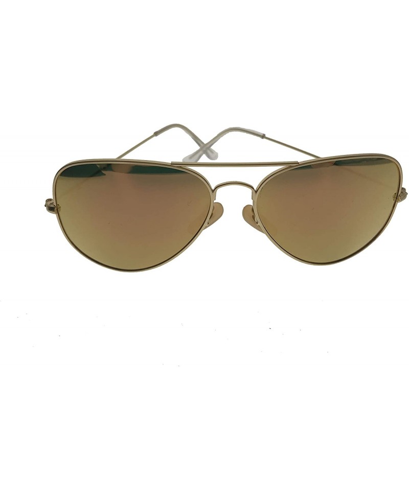 Aviator Classic Unisex Aviator Sunglasses Metal Frame and Glass UV 400 Protection Lens - CE18GQEKH2R $12.26