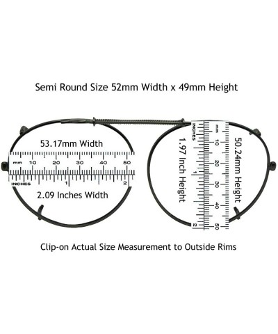 Wrap Semi Round Non Polarized Clip on Sunglass - Pewter-non Polarized Brown Lens - CN189Y62LRI $16.66