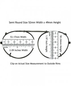 Wrap Semi Round Non Polarized Clip on Sunglass - Pewter-non Polarized Brown Lens - CN189Y62LRI $16.66