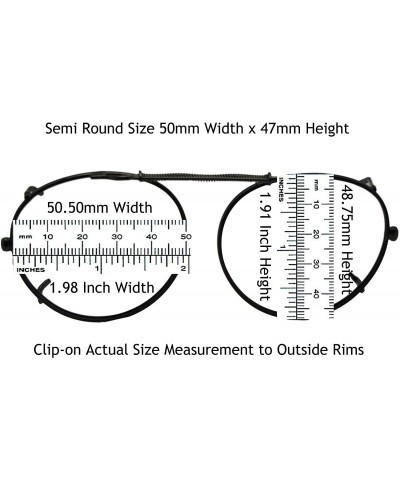 Wrap Semi Round Non Polarized Clip on Sunglass - Pewter-non Polarized Brown Lens - CN189Y62LRI $16.66