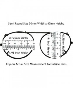 Wrap Semi Round Non Polarized Clip on Sunglass - Pewter-non Polarized Brown Lens - CN189Y62LRI $16.66