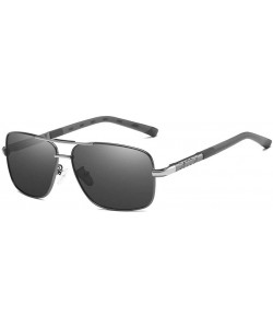 Rectangular Men's Polarized Sunglasses- Rectangular Driving C5 - C5 - C9195A4ZE76 $42.85