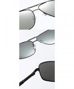 Rectangular Men's Polarized Sunglasses- Rectangular Driving C5 - C5 - C9195A4ZE76 $42.85