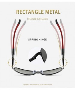 Rectangular Men's Polarized Sunglasses- Rectangular Driving C5 - C5 - C9195A4ZE76 $42.85