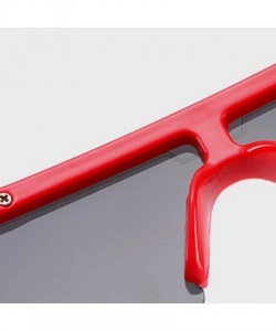 Rectangular Unisex Sunglasses-Retro Vintage Eye Eyewear Fashion Radiation Protection - Red - CV18OA4RUX9 $5.82