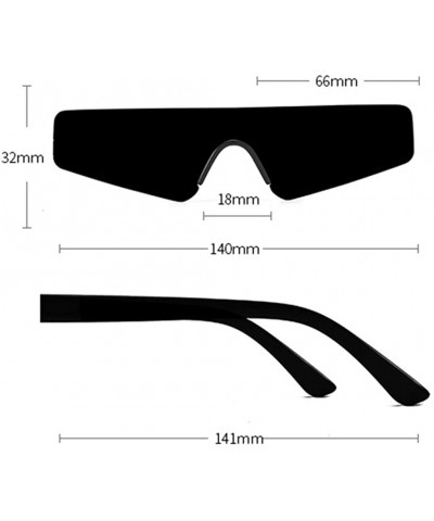 Rectangular Unisex Sunglasses-Retro Vintage Eye Eyewear Fashion Radiation Protection - Red - CV18OA4RUX9 $5.82
