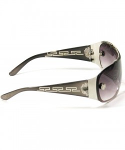 Shield Designer Inspired Shield Sunglasses For Women S3697 - Grey - CN11FDKP35B $9.96