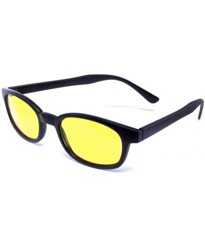 Oval 1488 Night Driving Sunglasses in Matte Black with Yellow Tint - CG11AYZ4PXZ $20.99