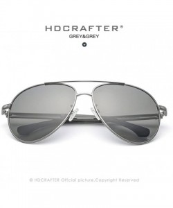 Aviator HDCRAFTERP Vintage Style Classic Adult Fashion Sunglasses Polarized UV400 protection - Grey&grey - CX18EYMGYK0 $21.37