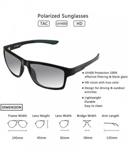 Oversized Men's Sports Polarized Sunglasses UV Protection Eyeglasses for Men Fishing Driving Cycling - CS18TW28AM0 $12.40