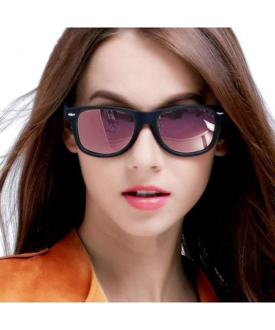 Oversized Polarized Sunglasses for Men Women Fashion Classic Mirror Lens UV Blocking Sun Glasses - Bright Pink - CA199I4MRT5 ...