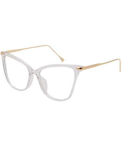 Round Nerd Glasses Classic Fashion Frame Clear Lens Square Round Rectangle - White - CJ18Z366T4K $21.65