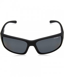 Sport Men's An4242 Fastball 2.0 Rectangular Sunglasses - Matte Black/Polarized Grey - C8186RHQSGL $52.31