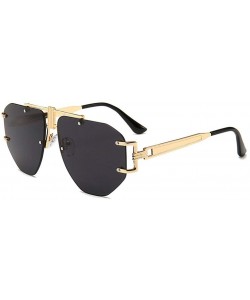 Butterfly Fashion New Cut Edge Big Frame Retro Punk Style Wind Unisex Sunglasses - Grey - C918N09ITZI $12.68