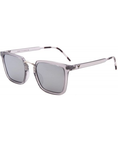 Goggle Round Sunglasses for Women fashion Mirrored Lens UV400 - 灰色 - CD18E4MU3MC $9.98