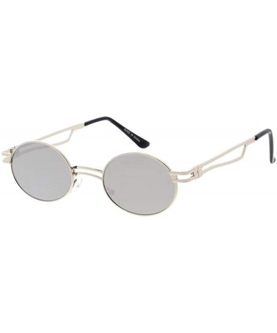 Round Retro Fashion Wired Frame Round Lens R73 Sunglasses - Silver - CX18ASZYW5Y $11.68