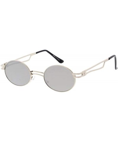 Round Retro Fashion Wired Frame Round Lens R73 Sunglasses - Silver - CX18ASZYW5Y $21.08