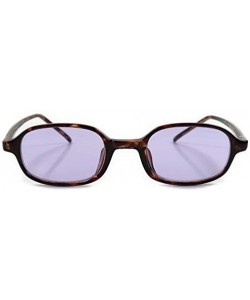 Rectangular Vintage Old 80s 90s Indie Hip Rectangle Sunglasses - Tortoise / Red - CP18ECG6SIW $13.22
