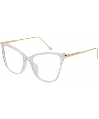 Round Nerd Glasses Classic Fashion Frame Clear Lens Square Round Rectangle - White - CJ18Z366T4K $11.30