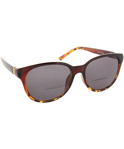 Square Cateye Bifocal Reading Sunglasses for Women Sunglass Readers with Designer Style - Brown/Leopard - C3182IKAD7E $21.09