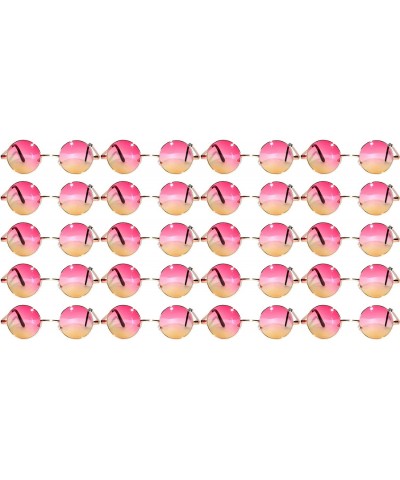 Round 20 Pieces Wholesale Lot Small Round Circle Sunglasses Bulk Party Mix Assotrted - Gold_frame_pink-yellow - CT18C42TUQH $...