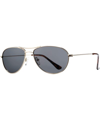 Aviator Vintage Polarized Aviator Sunglasses for Women - 100% UV Protection lens - Gold/Gray - CZ190404LXC $16.08