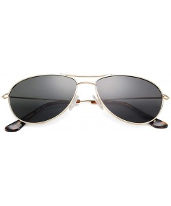 Aviator Vintage Polarized Aviator Sunglasses for Women - 100% UV Protection lens - Gold/Gray - CZ190404LXC $16.08